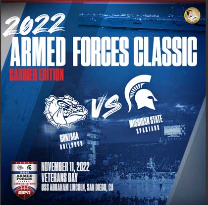 Armed Forces Classic is coming to San Diego November 2022 and will be held aboard the aircraft carrier USS Abraham Lincoln.