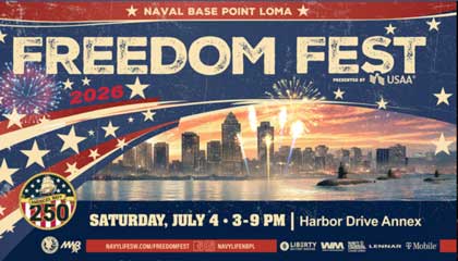 Freedom Fest-America 205  link for July 4 Navy event at harbor Drive Annex
